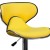 Flash Furniture DS-815-YEL-GG Contemporary Cozy Mid-Back Yellow Vinyl Adjustable Height Barstool with Chrome Base addl-7