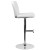 Flash Furniture DS-829-WH-GG Contemporary White Vinyl Adjustable Height Barstool with Square Tufted Back and Chrome Base addl-4