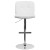 Flash Furniture DS-829-WH-GG Contemporary White Vinyl Adjustable Height Barstool with Square Tufted Back and Chrome Base addl-5