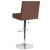 Flash Furniture DS-8411-BRN-F-GG Contemporary Brown Fabric Adjustable Height Barstool with Accent Nail Trim addl-2