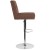 Flash Furniture DS-8411-BRN-F-GG Contemporary Brown Fabric Adjustable Height Barstool with Accent Nail Trim addl-3