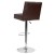 Flash Furniture DS-8411-BRN-GG Contemporary Brown LeatherSoft Adjustable Height Barstool with Accent Nail Trim addl-2