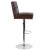 Flash Furniture DS-8411-BRN-GG Contemporary Brown LeatherSoft Adjustable Height Barstool with Accent Nail Trim addl-3