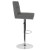 Flash Furniture DS-8411-GRY-GG Contemporary Gray LeatherSoft Adjustable Height Barstool with Accent Nail Trim addl-4