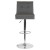 Flash Furniture DS-8411-GRY-GG Contemporary Gray LeatherSoft Adjustable Height Barstool with Accent Nail Trim addl-5