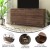 Flash Furniture EM-0372-WAL-GG Mid-Century Modern 60" Dark Walnut 4 Door Buffet Sideboard, TV Stand for up to 64" TV