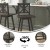 Flash Furniture ES-G1-24-GY-GG Solid Wood Modern Farmhouse Gray Wash Walnut Swivel Counter Height Barstool addl-3