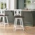 Flash Furniture ES-G1-24-WH-GG Solid Wood Modern Farmhouse Antique White Wash Swivel Counter Height Barstool addl-1