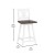 Flash Furniture ES-G1-24-WH-GG Solid Wood Modern Farmhouse Antique White Wash Swivel Counter Height Barstool addl-4