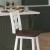 Flash Furniture ES-G1-24-WH-GG Solid Wood Modern Farmhouse Antique White Wash Swivel Counter Height Barstool addl-6