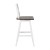 Flash Furniture ES-G1-24-WH-GG Solid Wood Modern Farmhouse Antique White Wash Swivel Counter Height Barstool addl-8