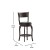 Flash Furniture ES-NT2-24-ESP-GG Classic Open Back Swivel Counter Pub Stool with Wood Frame & LeatherSoft Seat, Espresso/Black addl-4