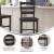 Flash Furniture ES-STBN5-29-GY-2-GG Gray Wash Walnut Wooden Ladderback Bar Height Barstool, Set 0f 2  addl-4