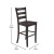 Flash Furniture ES-STBN5-29-GY-2-GG Gray Wash Walnut Wooden Ladderback Bar Height Barstool, Set 0f 2  addl-5