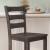 Flash Furniture ES-STBN5-29-GY-2-GG Gray Wash Walnut Wooden Ladderback Bar Height Barstool, Set 0f 2  addl-6