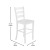 Flash Furniture ES-STBN5-29-WH-2-GG Wooden Ladderback Bar Height Barstool, Antique White Wash, Set of 2 addl-5