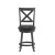 Flash Furniture ES-UN1-24-GY-GG Wood Crossback Swivel Counter Height Barstool with Black LeatherSoft Seat, Gray Wash Walnut addl-10