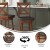 Flash Furniture ES-UN1-24-OAK-GG Wood Crossback Swivel Counter Height Barstool with Black LeatherSoft Seat, Antique Oak addl-3