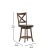 Flash Furniture ES-UN1-24-OAK-GG Wood Crossback Swivel Counter Height Barstool with Black LeatherSoft Seat, Antique Oak addl-4