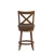 Flash Furniture ES-UN1-24-OAK-GG Wood Crossback Swivel Counter Height Barstool with Black LeatherSoft Seat, Antique Oak addl-7