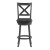 Flash Furniture ES-UN1-29-GY-GG Wood Crossback Swivel Bar Height Barstool with Black LeatherSoft Seat, Gray Wash Walnut addl-10