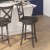 Flash Furniture ES-UN1-29-GY-GG Wood Crossback Swivel Bar Height Barstool with Black LeatherSoft Seat, Gray Wash Walnut addl-5