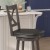 Flash Furniture ES-UN1-29-GY-GG Wood Crossback Swivel Bar Height Barstool with Black LeatherSoft Seat, Gray Wash Walnut addl-6