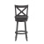 Flash Furniture ES-UN1-29-GY-GG Wood Crossback Swivel Bar Height Barstool with Black LeatherSoft Seat, Gray Wash Walnut addl-7