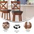 Flash Furniture ES-UN1-29-OAK-GG Wood Crossback Swivel Bar Height Barstool with Black LeatherSoft Seat, Antique Oak addl-3