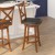 Flash Furniture ES-UN1-29-OAK-GG Wood Crossback Swivel Bar Height Barstool with Black LeatherSoft Seat, Antique Oak addl-5