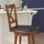 Flash Furniture ES-UN1-29-OAK-GG Wood Crossback Swivel Bar Height Barstool with Black LeatherSoft Seat, Antique Oak addl-6