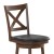 Flash Furniture ES-UN1-29-OAK-GG Wood Crossback Swivel Bar Height Barstool with Black LeatherSoft Seat, Antique Oak addl-8