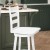 Flash Furniture ES-UN-31WS-24-WH-GG Wooden Ladderback Swivel Counter Height Barstool, Antique White Wash addl-6