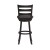 Flash Furniture ES-UN-31WS-29-GY-GG Wooden Ladderback Swivel Bar Height Barstool, Gray Wash Walnut addl-7