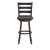 Flash Furniture ES-UN-31WS-29-GY-GG Wooden Ladderback Swivel Bar Height Barstool, Gray Wash Walnut addl-9