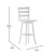 Flash Furniture ES-UN-31WS-29-WH-GG Wooden Ladderback Swivel Bar Height Barstool, Antique White Wash addl-4