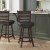 Flash Furniture ES-UN3-24-ESP-GG Wood Ladderback Swivel Counter Height Barstool with Black LeatherSoft Seat, Espresso addl-1