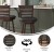 Flash Furniture ES-UN3-24-ESP-GG Wood Ladderback Swivel Counter Height Barstool with Black LeatherSoft Seat, Espresso addl-3