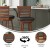 Flash Furniture ES-UN3-24-OAK-GG Wood Ladderback Swivel Counter Height Barstool with Black LeatherSoft Seat, Antique Oak addl-3