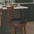 Flash Furniture ES-UN3-24-OAK-GG Wood Ladderback Swivel Counter Height Barstool with Black LeatherSoft Seat, Antique Oak addl-6