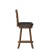 Flash Furniture ES-UN3-24-OAK-GG Wood Ladderback Swivel Counter Height Barstool with Black LeatherSoft Seat, Antique Oak addl-9