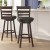 Flash Furniture ES-UN3-29-ESP-GG Wood Ladderback Swivel Bar Height Barstool with Black LeatherSoft Seat, Espresso addl-1