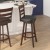 Flash Furniture ES-UN3-29-ESP-GG Wood Ladderback Swivel Bar Height Barstool with Black LeatherSoft Seat, Espresso addl-5