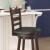 Flash Furniture ES-UN3-29-ESP-GG Wood Ladderback Swivel Bar Height Barstool with Black LeatherSoft Seat, Espresso addl-6