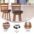 Flash Furniture ES-UN3-29-OAK-GG Wood Ladderback Swivel Bar Height Barstool with Black LeatherSoft Seat, Antique Oak addl-3