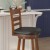 Flash Furniture ES-UN3-29-OAK-GG Wood Ladderback Swivel Bar Height Barstool with Black LeatherSoft Seat, Antique Oak addl-6