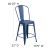 Flash Furniture ET-3534-24-AB-GG 24" Distressed Antique Blue Metal Indoor/Outdoor Counter Height Stool with Back addl-4