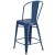 Flash Furniture ET-3534-24-AB-GG 24" Distressed Antique Blue Metal Indoor/Outdoor Counter Height Stool with Back addl-5