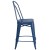 Flash Furniture ET-3534-24-AB-GG 24" Distressed Antique Blue Metal Indoor/Outdoor Counter Height Stool with Back addl-7