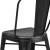 Flash Furniture ET-3534-24-BK-GG 24" Distressed Black Metal Indoor/Outdoor Counter Height Stool with Back addl-7